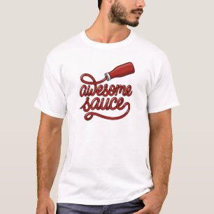 S fantastisk sås Ketchupflaska Mat Puns Rollig Kon T Shirt