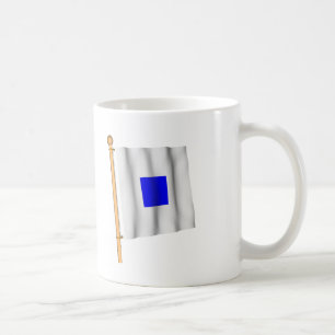 S för nautisk flagga ' kaffemugg