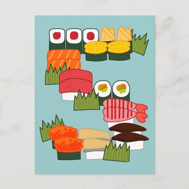 S för Sushi-vykort Vykort (Framsida)
