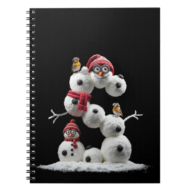 S-formad Snögubbe-minion Sticker Anteckningsbok (Framsidan)