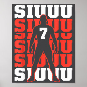 s Fotboll Fan Älskare Siuuuu Fotbollsspelare Skämt Poster