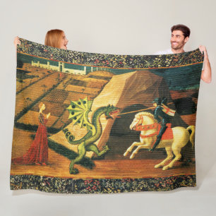 S. GEORGE, DRAGON OCH PRINCESS AV Paolo Uccello Fleecefilt