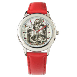 S. GEORGE OCH DRAGON, Svartvit Armbandsur
