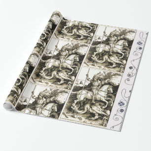 S. GEORGE OCH DRAGON, Svartvit Presentpapper