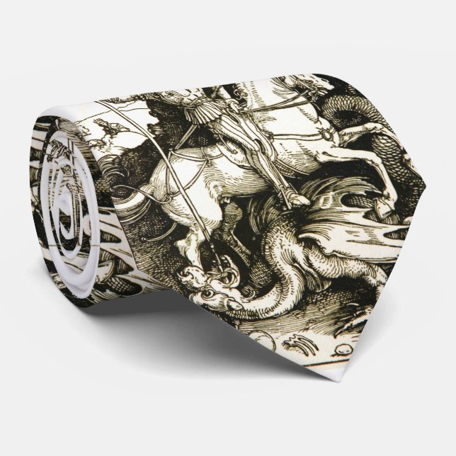 S. GEORGE OCH DRAGON, Svartvit Slips (Rullad)