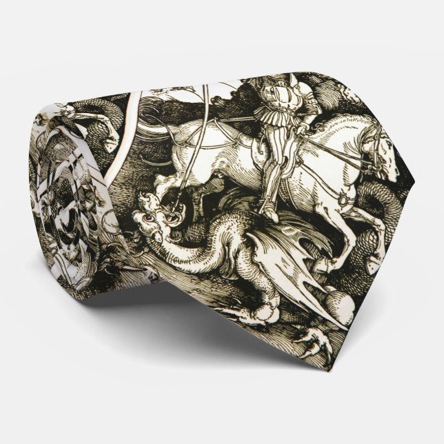 S. GEORGE OCH DRAGON, Svartvit Slips (Rullad)