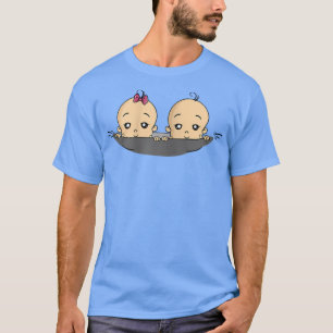 s Gravid Baby Funny Twillingars Girl Boy879 T Shirt