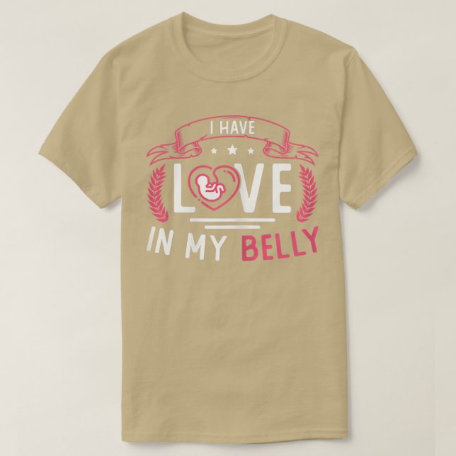 s Gravid Kärlek i min bibäddgraviditet T Shirt (Design framsida)