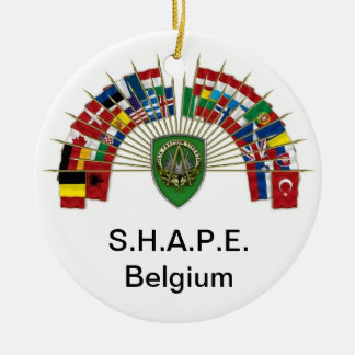 S.H.A.P.E. Belgien prydnad Julgransprydnad Keramik