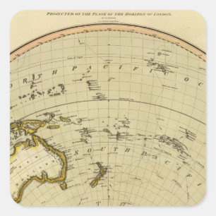 S Hemisphere, flygplan i London Fyrkantigt Klistermärke