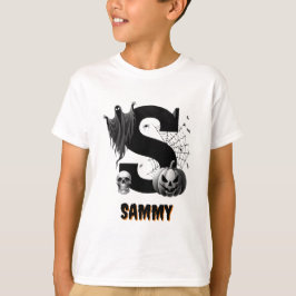 S InitialTrick eller Treat Cute Halloween T Shirt