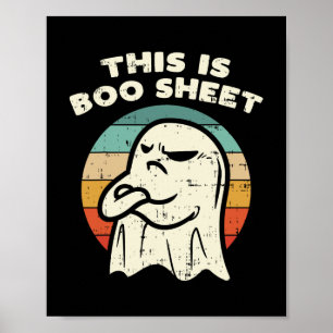 s is boo lakan spökretro halloween costume manar w poster