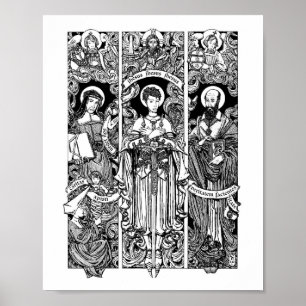 S. Joan, Louise och Francis 8" x 10" Skriv ut Poster