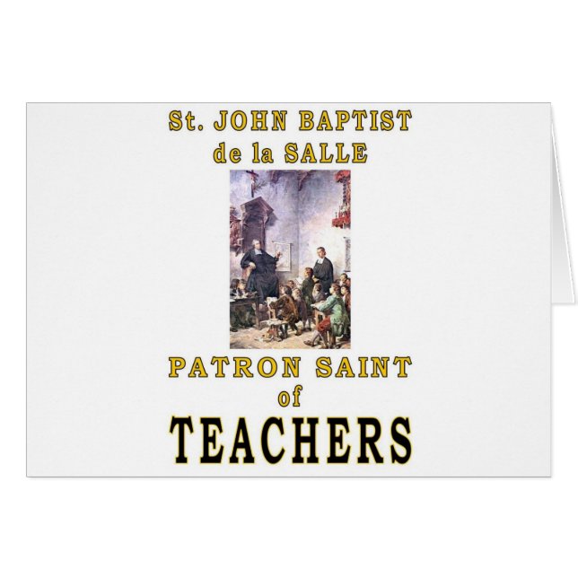 S. JOHN BAPTIST de la SALLE Hälsningskort (Framsidan Horizontal)