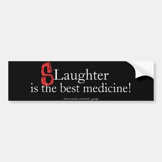 S-laughteren är den bäst medicinen! bildekal (Framsidan)