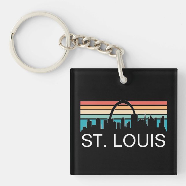 S. LOUIS MISSOURI VINTAGE SKYLINE SUNSET (Framsidan)