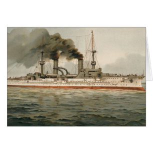 S.M. Grosse Kreuzer "Furst Bismarck" (H.M. Hälsningskort