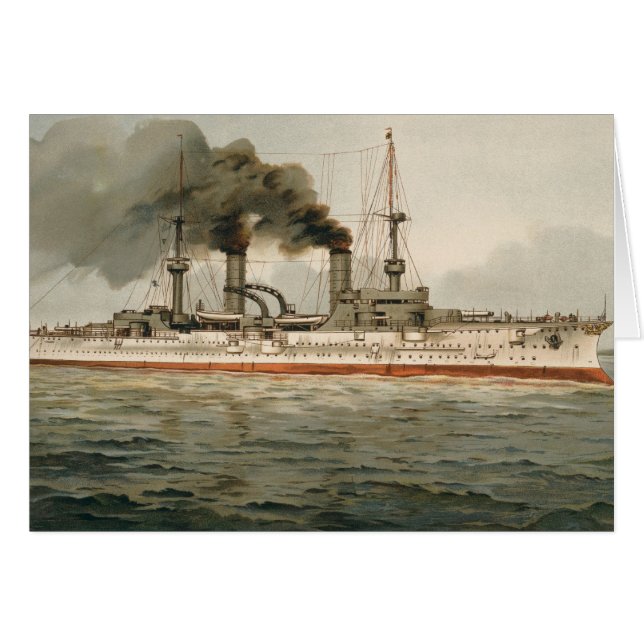 S.M. Grosse Kreuzer "Furst Bismarck" (H.M. Hälsningskort (Framsidan Horizontal)