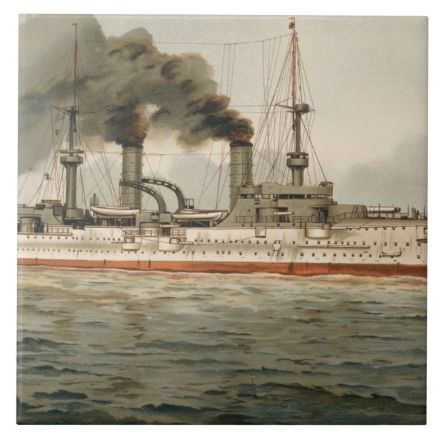 S.M. Grosse Kreuzer "Furst Bismarck" (H.M. Kakelplatta (Framsidan)