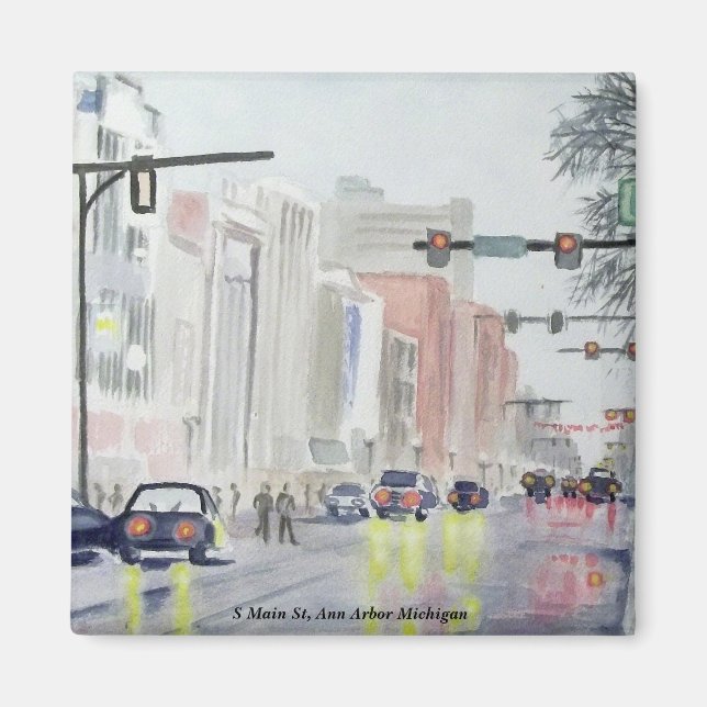 S Main St, Ann Arbor Michigan Magnet (Framsidan)