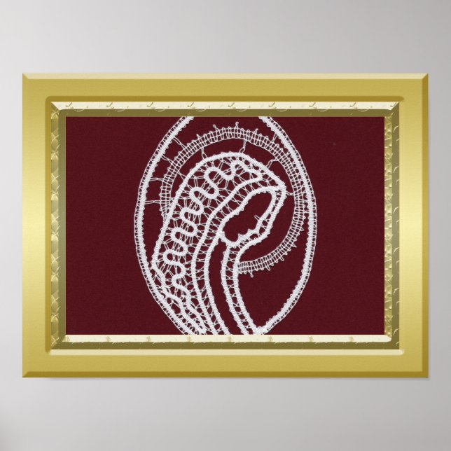 S. Mary Deluxe guld gräns ram anpassningsbar  Poster (Framsidan)