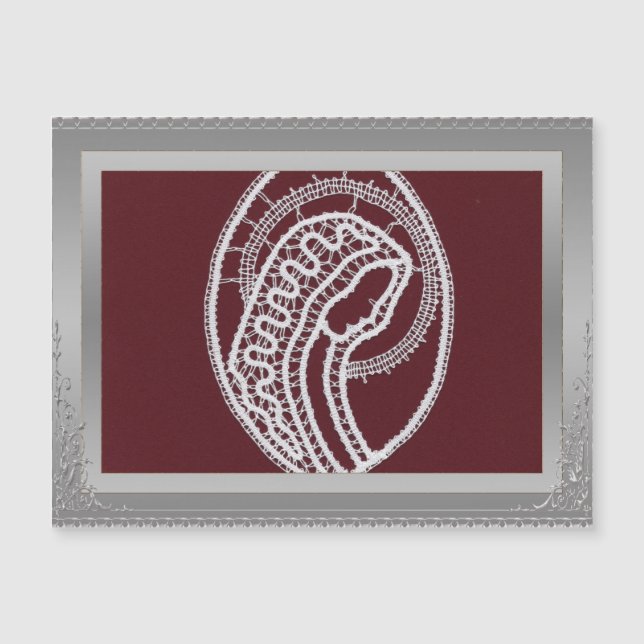 S. Mary Elegant silver gräns ram anpassningsbar  (Framsida)