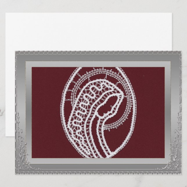 S. Mary Elegant silver gräns ram anpassningsbar  (Fram/baksida)