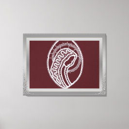 S. Mary Elegant silver gräns ram anpassningsbar Canvastryck