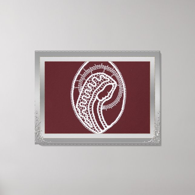 S. Mary Elegant silver gräns ram anpassningsbar  Canvastryck (Framsida)