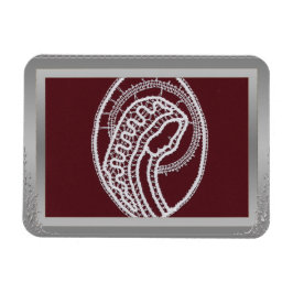 S. Mary Elegant silver gräns ram anpassningsbar Magnet