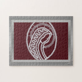 S. Mary Elegant silver gräns ram anpassningsbar Pussel