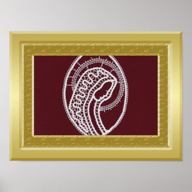 S. Mary Opulent guld gräns ram anpassningsbar  Poster (Framsidan)