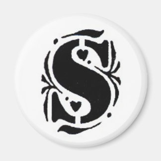 S med hjärta Magnet