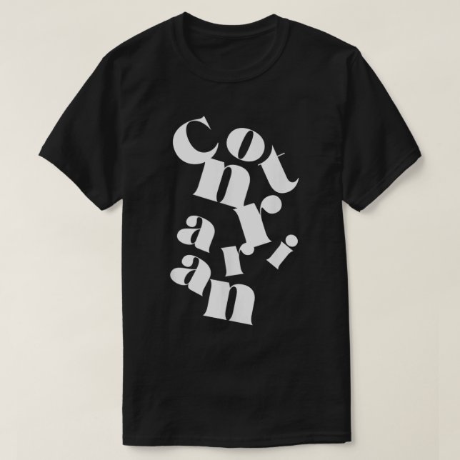 s med Ord Contrarian T Shirt (Design framsida)