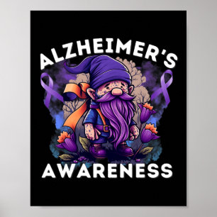 S medvetenhetsmånad T Heimer Gnomes Lila bandet  Poster