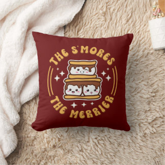 S:mer Merrier Funny Kawaii Camping Gift Kudde