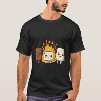 S Mera Marshmallow Smores Camper Kawaii T Shirt