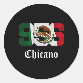 S Mexikanska Flagga Chicano Texas 956 Area Code Runt Klistermärke