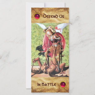 S. MICHAEL,DRAGON OCH JUSTICE Prayer Card