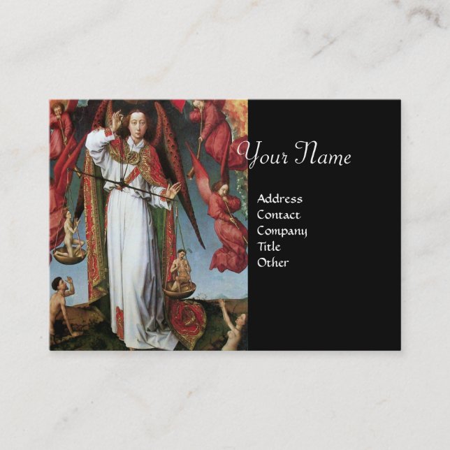 S. MICHAEL I DEN SENASTE DOMEN VISITKORT (Framsida)