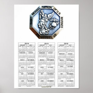 S. MICHAEL PATRON SAINT OF MARINES POSTER