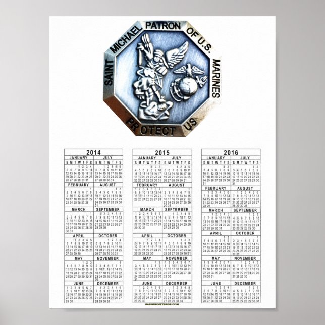 S. MICHAEL PATRON SAINT OF MARINES POSTER (Framsidan)