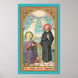 S. Monica och Augustine vid Ostia (SAU 047) Poster