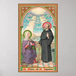 S. Monica och Augustine vid Ostia (SAU 047) Poster