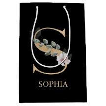 S Monogram Blommigt Personlig