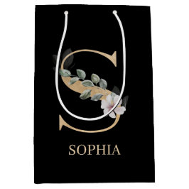 S Monogram Blommigt Personlig