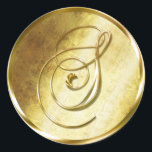 S Monogram Faux Guld kuvert förslutningsfästen Runt Klistermärke<br><div class="desc">S Monogram faux Guld kuvert eller favoritförsegling. Dessa klassiska, runda klistermärken trycks med icke-metallisk bläck på ett platt klistermärke för att se ut som guld. De är inte avfasade eller präglade monogram utan är designade att se ut som om de är avfasade eller präglade monogram. Dessa guld monogram sälar skrivs...</div>