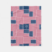 S Monogram Patriotisk Amerikansk Flagga Americana