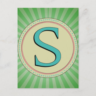 S-MONOGRAMBREV VYKORT