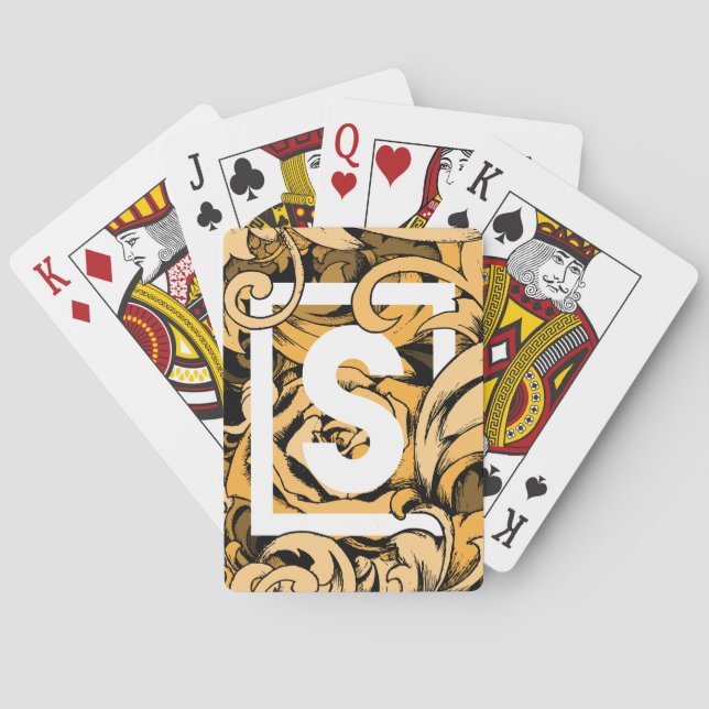 S-monogrammad uppsättning med ornate Card Kortlek (Baksidan)